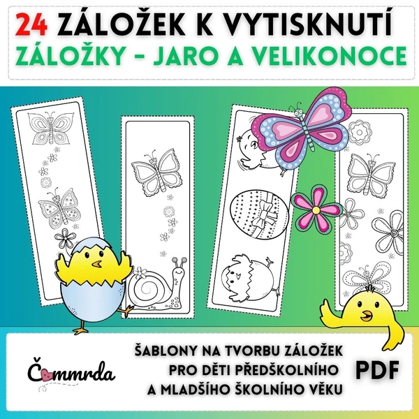 Záložky do knížky - Jaro a Velikonoce