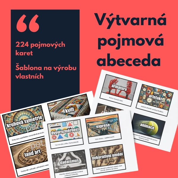 Alphabet abeceda umění - 224 pojmových karet