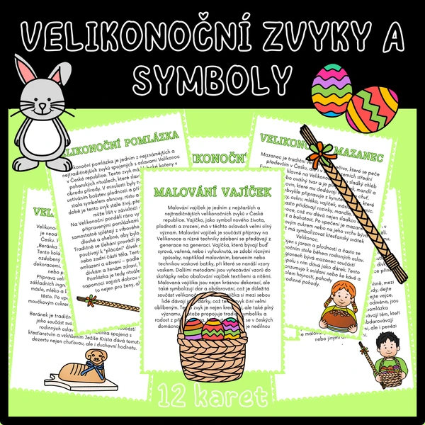 Velikonoční zvyky a symboly - karty