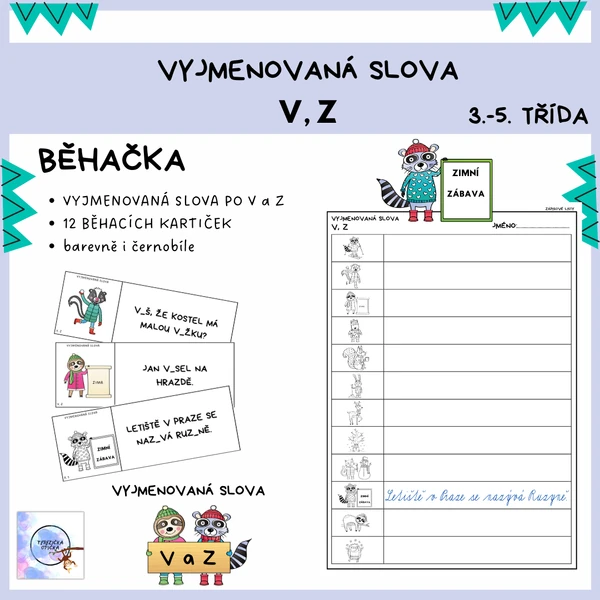 Vyjmenovaná slova po V a Z - BĚHAČKA zima