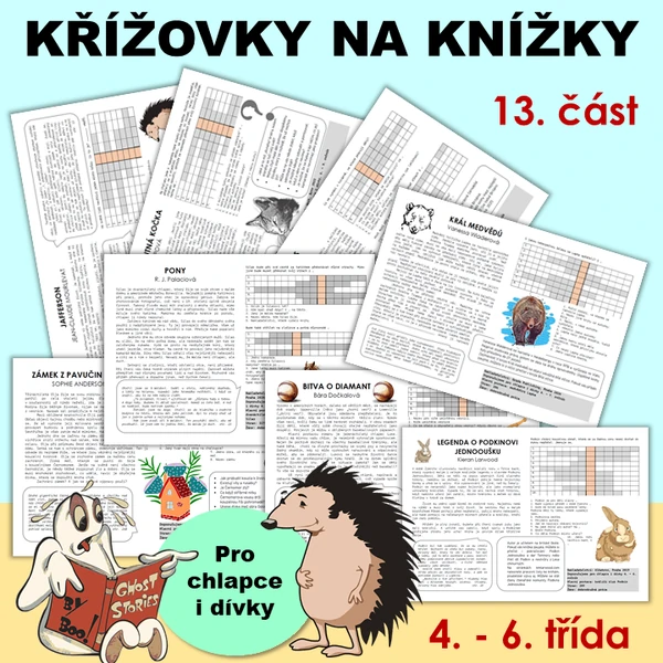Křížovky na knížky 13. část (4. - 6. třída)