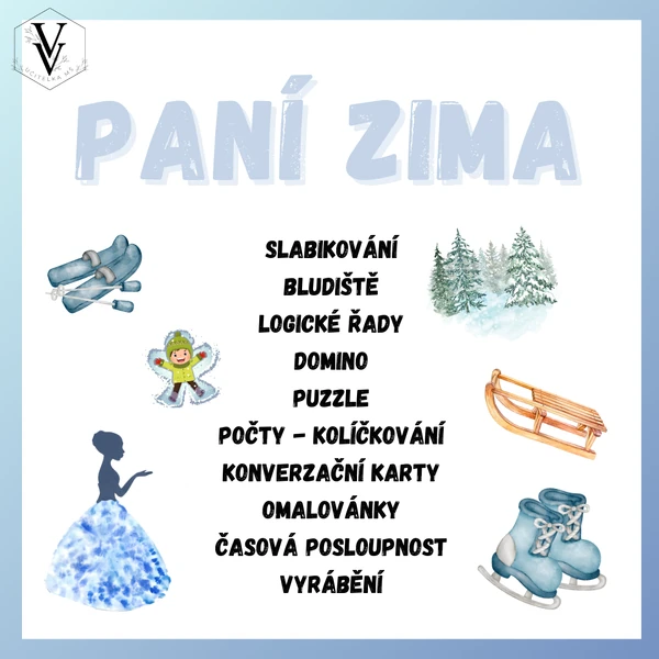 Paní zima - didaktické aktivity