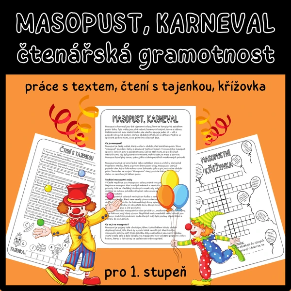 Masopust, karneval - čtenářská gramotnost