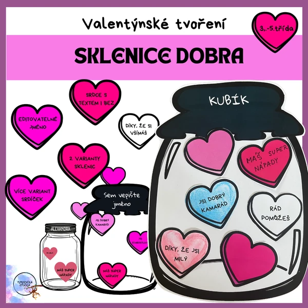Valentýnské tvoření - sklenice dobra