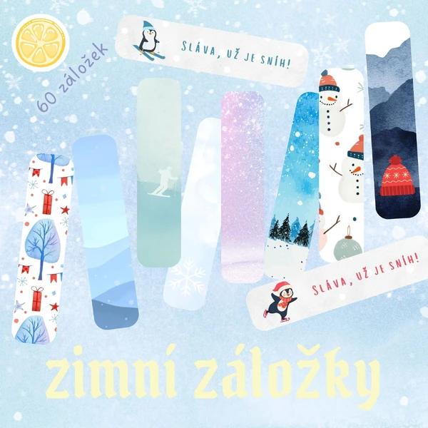 Zimní záložky do knihy