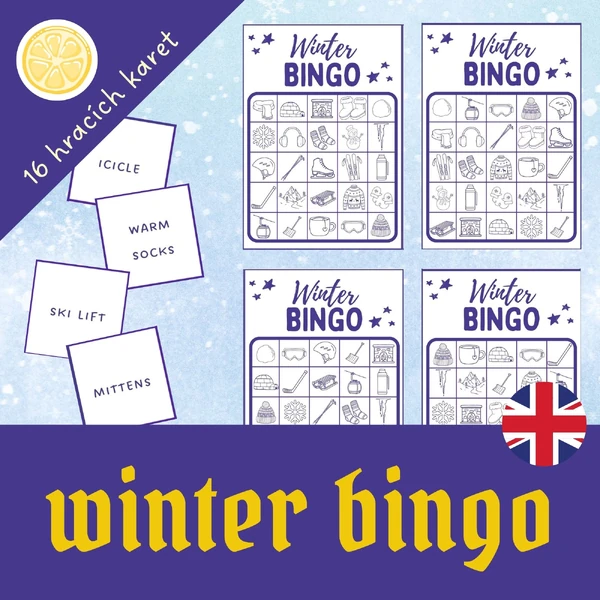 WINTER BINGO | zimní bingo v angličtině