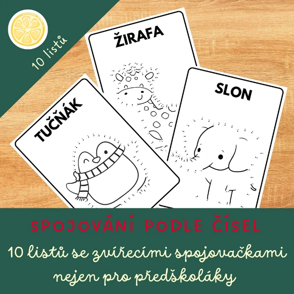 SPOJOVÁNÍ PODLE ČÍSEL | spojovačky se zvířátky