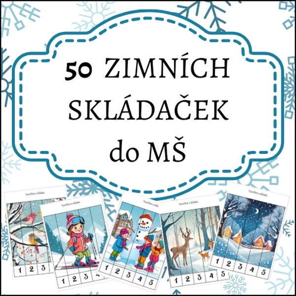Zimní skládací obrázky