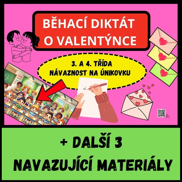 PŘEPIS VĚT - VALENTÝNKY BĚHACÍ DIKTÁT - NÁVAZNOST NA VALENTÝNSKOU ÚNIKOVKU