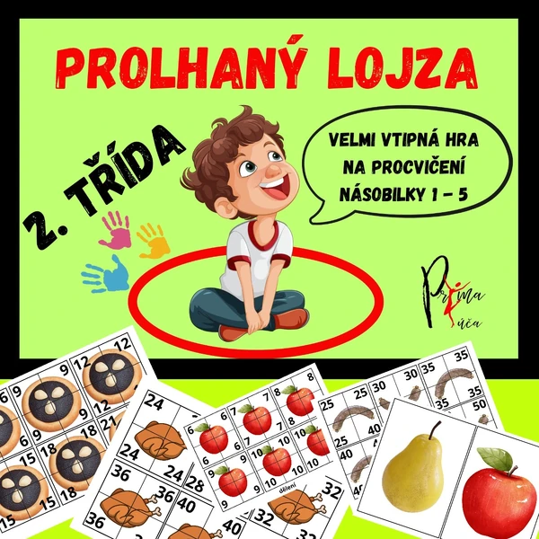 NÁSOBILKA DO 50 - ULHANÝ LOJZA - ORIGINÁLNÍ ZÁBAVNÁ HRA MIMO LAVICE - SKUPINKY