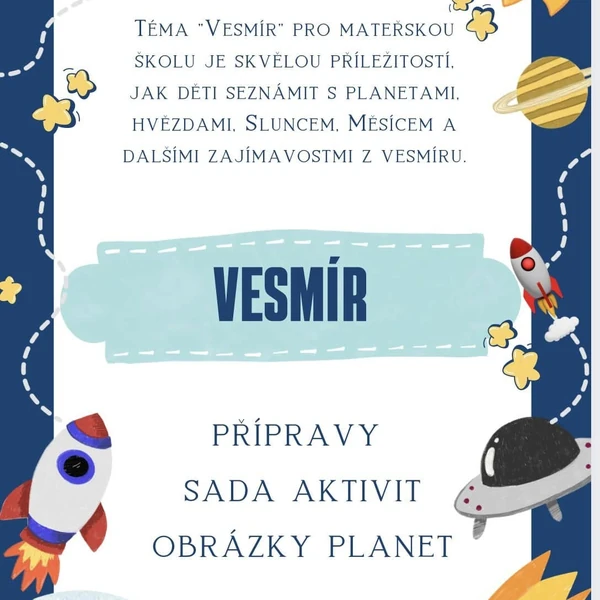 VESMÍR - přípravy a sada aktivit
