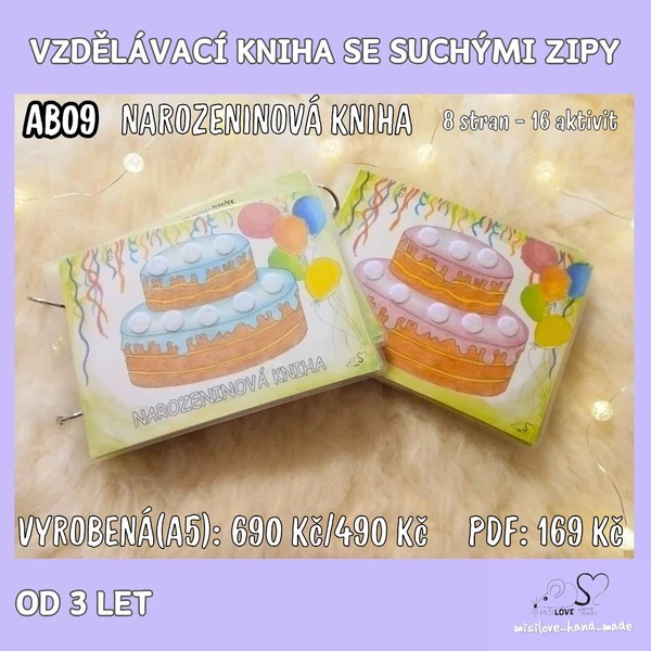 SOUBOR AKTIVIT - OSLAVA, NAROZENINY, DEN DĚTÍ se suchými zipy (puzzle, sudoku, tvary, barvy, poloviny, textury, velikosti, rozdíly) 