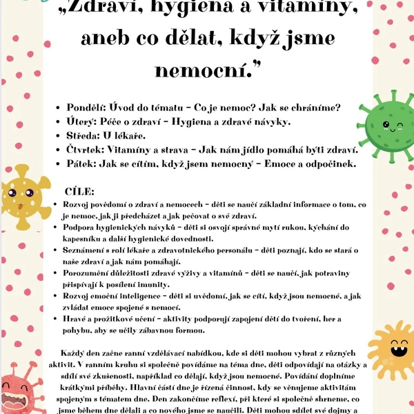 Zdraví, hygiena, nemoc, lékař