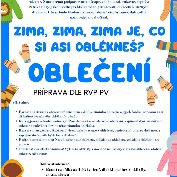 Oblečení, zima 
