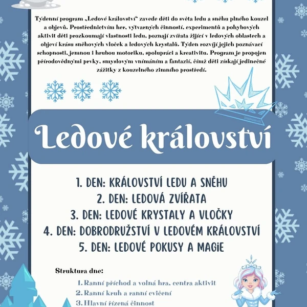 Ledové království - zima, přípravy