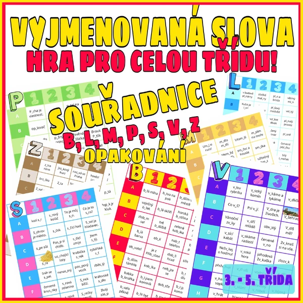 Vyjmenovaná slova - opakování hrou