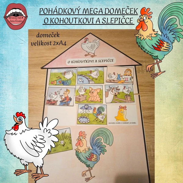 POHÁDKOVÝ MEGA DOMEČEK-O KOHOUTKOVI A SLEPIČCE 