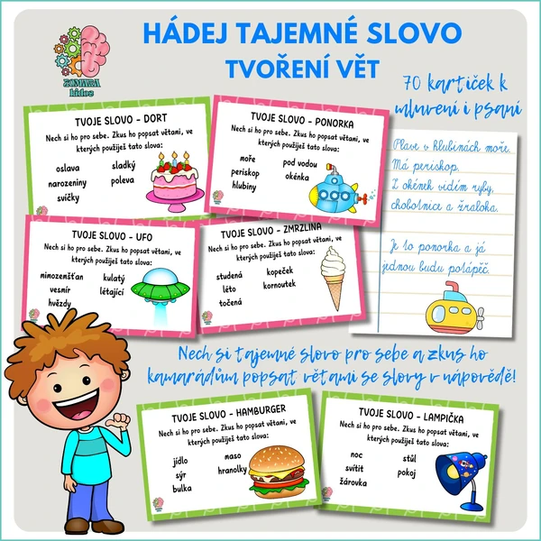 Asociace - tajemná slova - tvoření vět