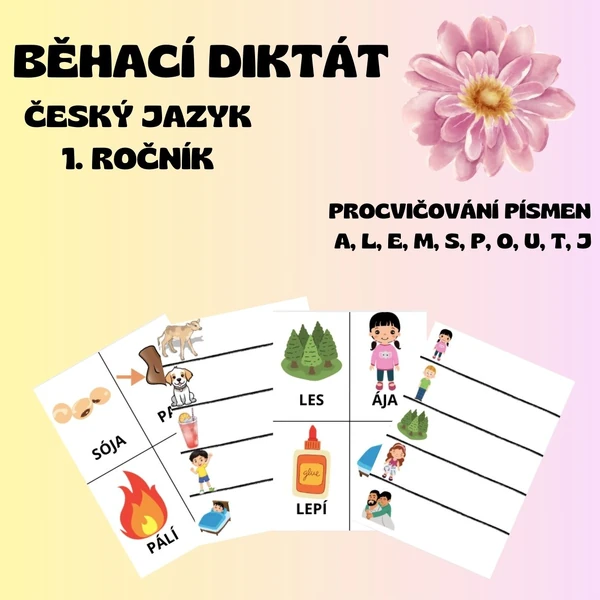 Běhací diktát - český jazyk