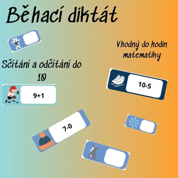 Běhací diktát - počítání do 10