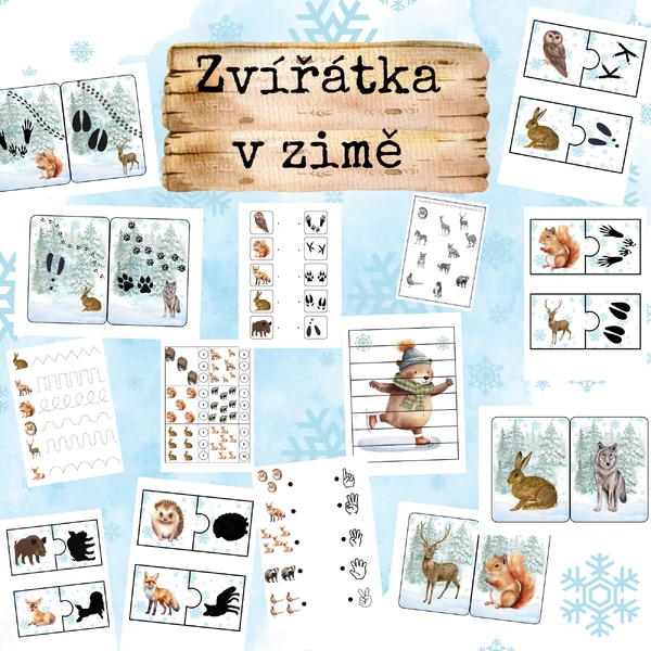 ❄️🐗ZVÍŘÁTKA V ZIMĚ 🦡❄️🪵