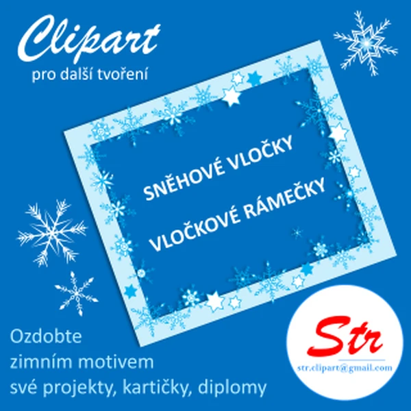 Cliparts sněhové vločky