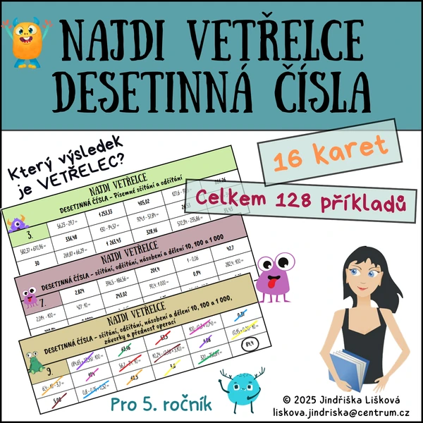 Najdi vetřelce s DESETINNÝMI ČÍSLY