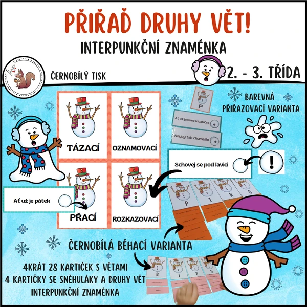 Přiřaď druhy vět!