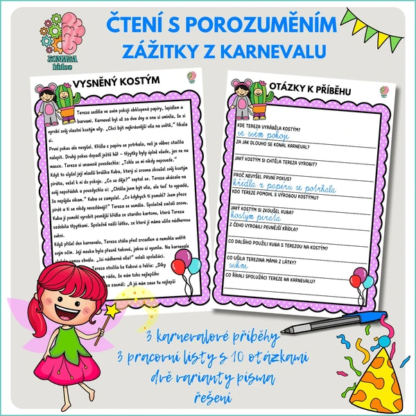 Čtení s porozuměním – zážitky z karnevalu 