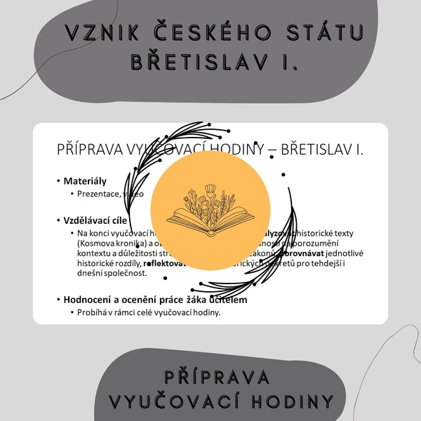 Plán vyučovací hodiny - Břetislav I.