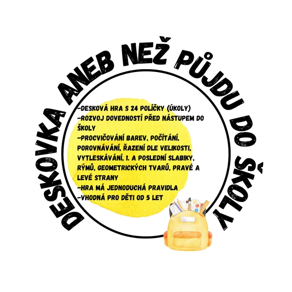 Než půjdu do školy- desková hra