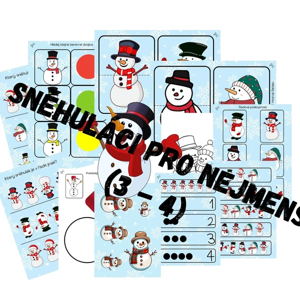 Sněhuláci pro nejmenší 3-4 roky