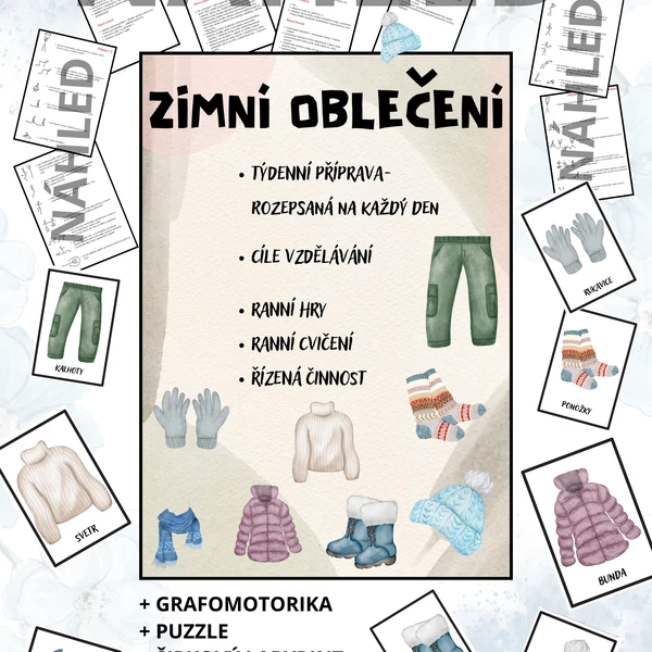 Kompletní týdenní příprava ZIMNÍ OBLEČENÍ