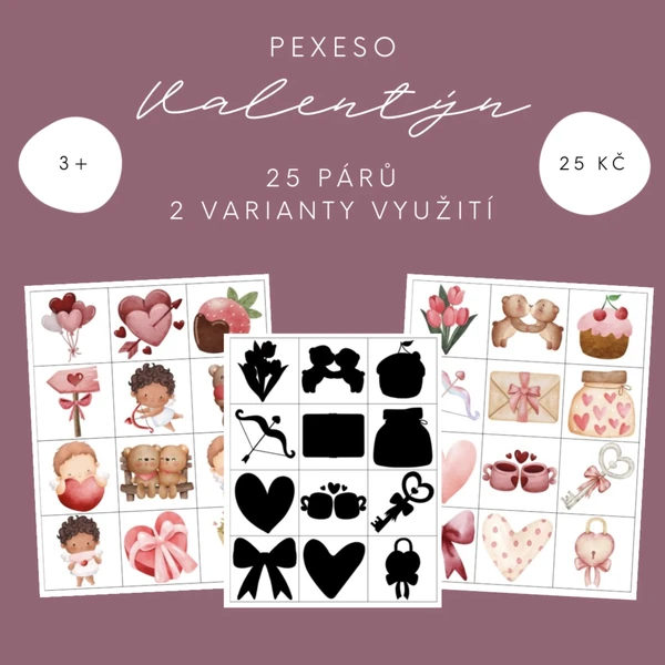 Pexeso - Valentýn