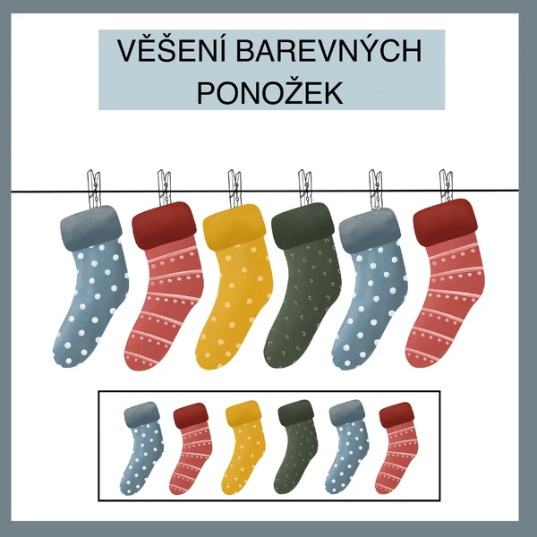 Barevné ponožky na šňůře