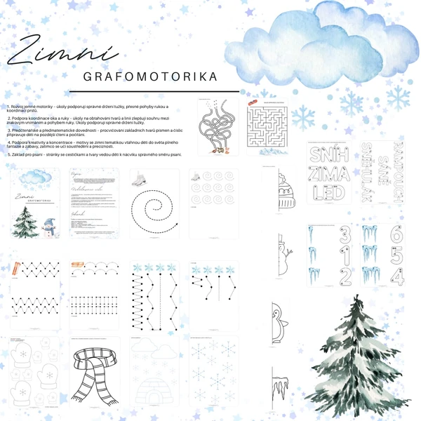 Zimní GRAFOMOTORIKA