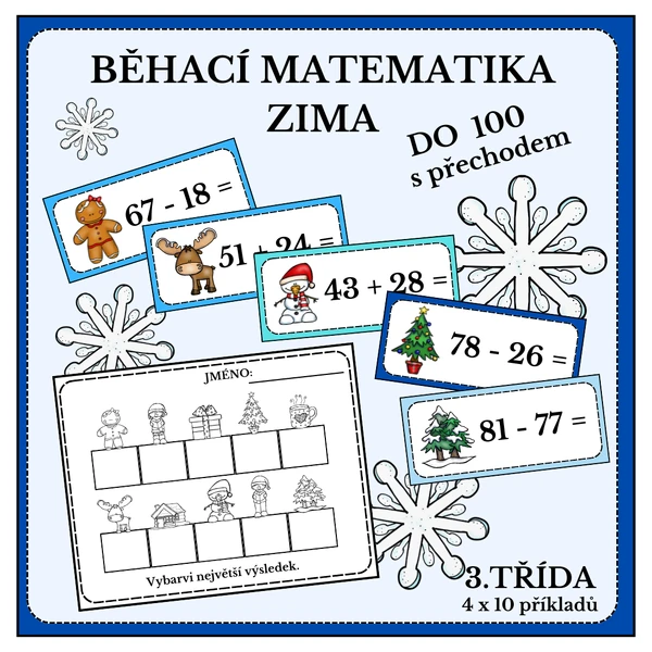 Běhací matematika do 100 - zima