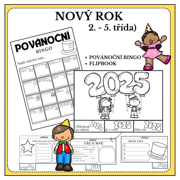 NOVÝ ROK (flipbook, bingo)