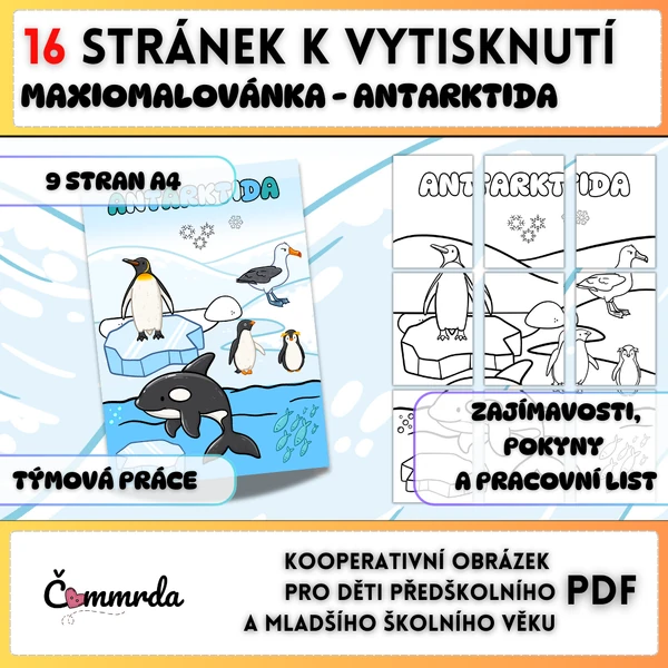 Kooperativní omalovánka - ANTARKTIDA
