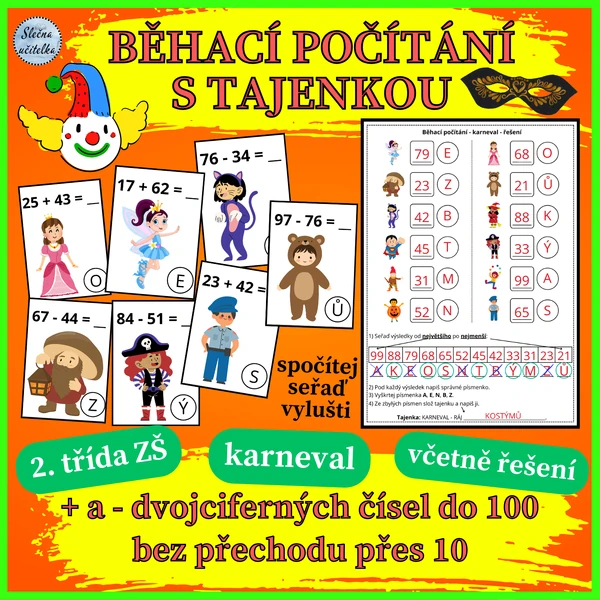 BĚHACÍ POČÍTÁNÍ S TAJENKOU 2 - KARNEVAL (2. třída)