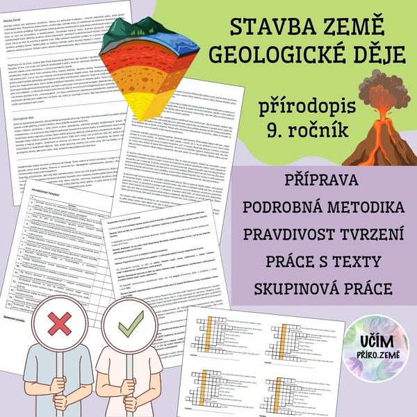 Stavba Země, geologické děje - pravdivost tvrzení