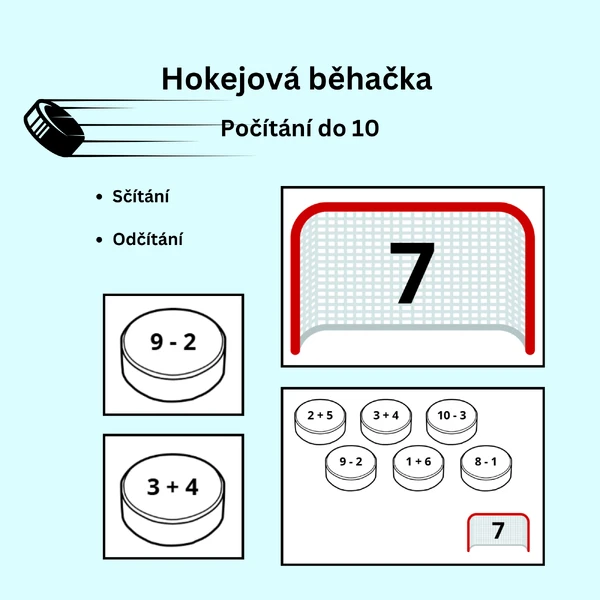 Hokejová běhačka - Počítání do 10