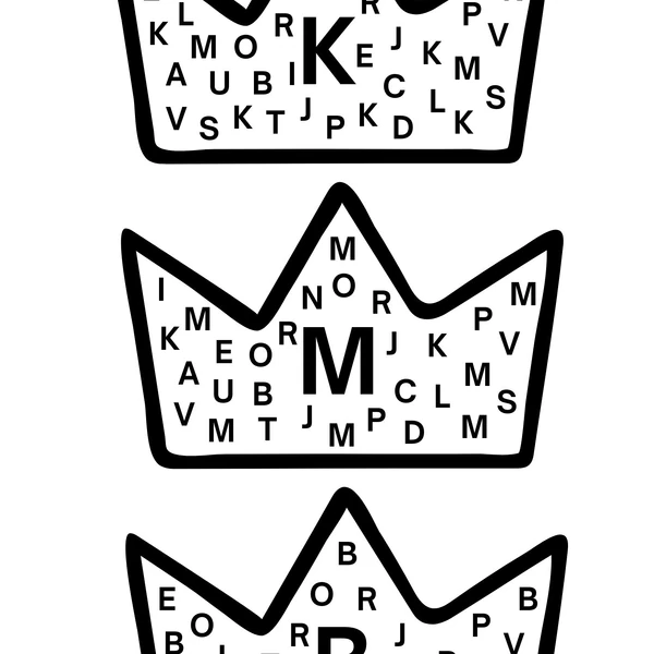 Tři králové KORUNY - hledání písmen