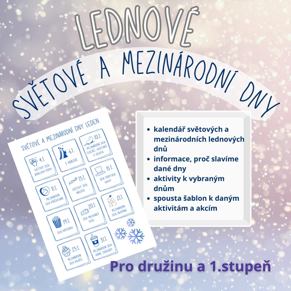 Světové a mezinárodní dny s aktivitami - leden