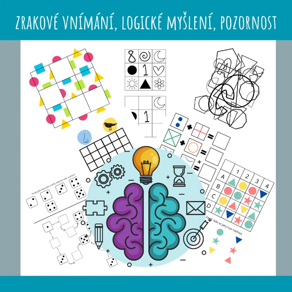 Zrakové vnímání, logické myšlení, pozornost