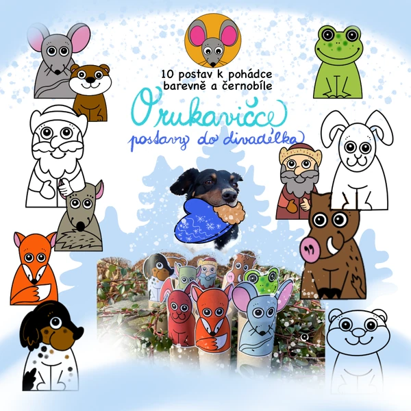 O RUKAVIČCE - postavy do divadélka