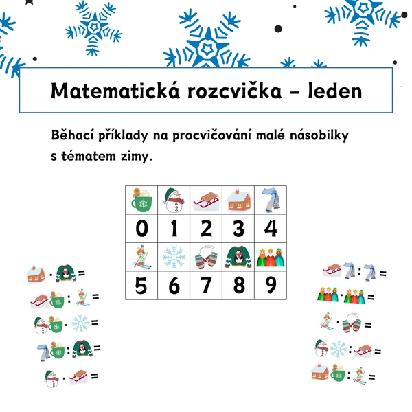 MATEMATICKÁ ROZCVIČKA - leden
