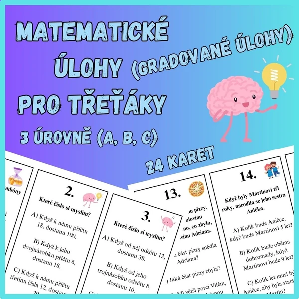 Matematické úlohy pro třeťáky (gradované úlohy)