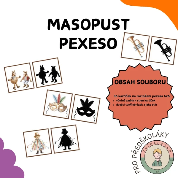 Masopust - pexeso 