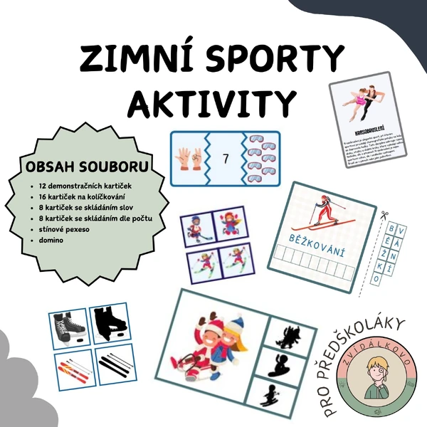 Zimní sporty - aktivity pro předškoláky 